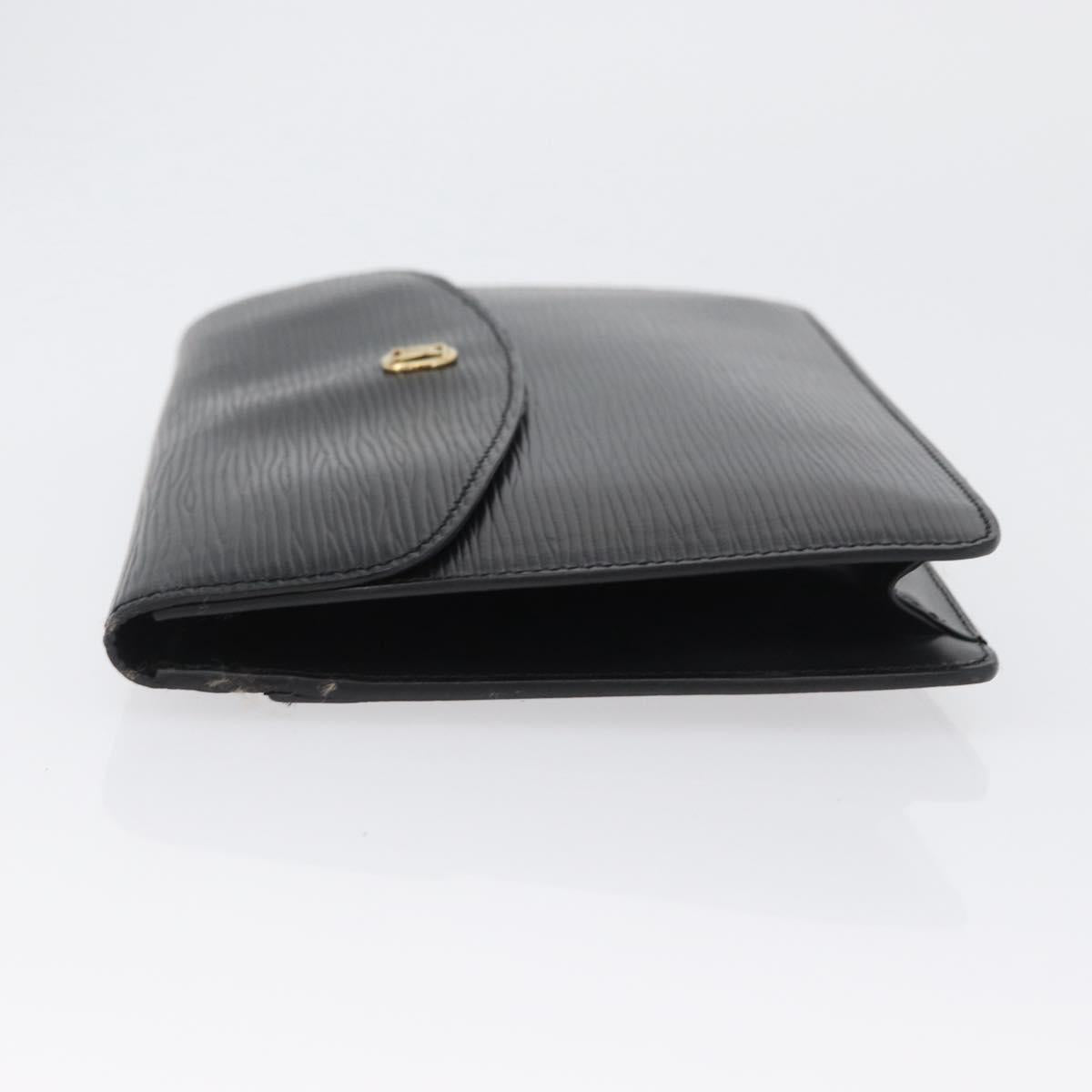 LOUIS VUITTON Epi Montaigne 23 Clutch Bag Black M52662 LV Auth 172524