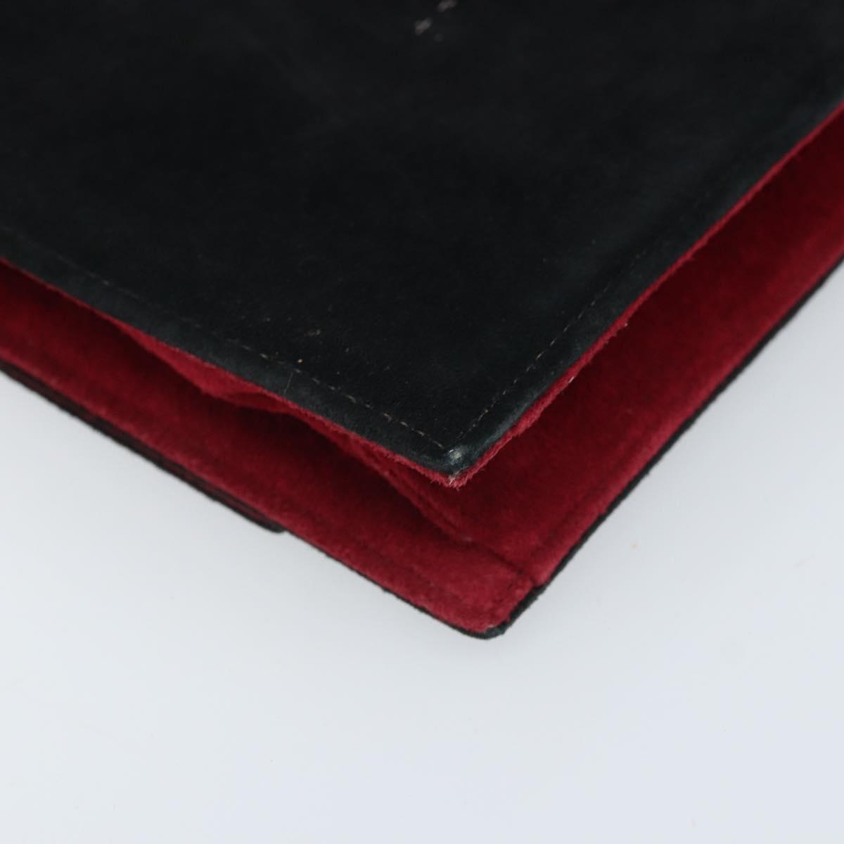 SAINT LAURENT Shoulder Bag Suede Bordeaux Gold Auth 172534