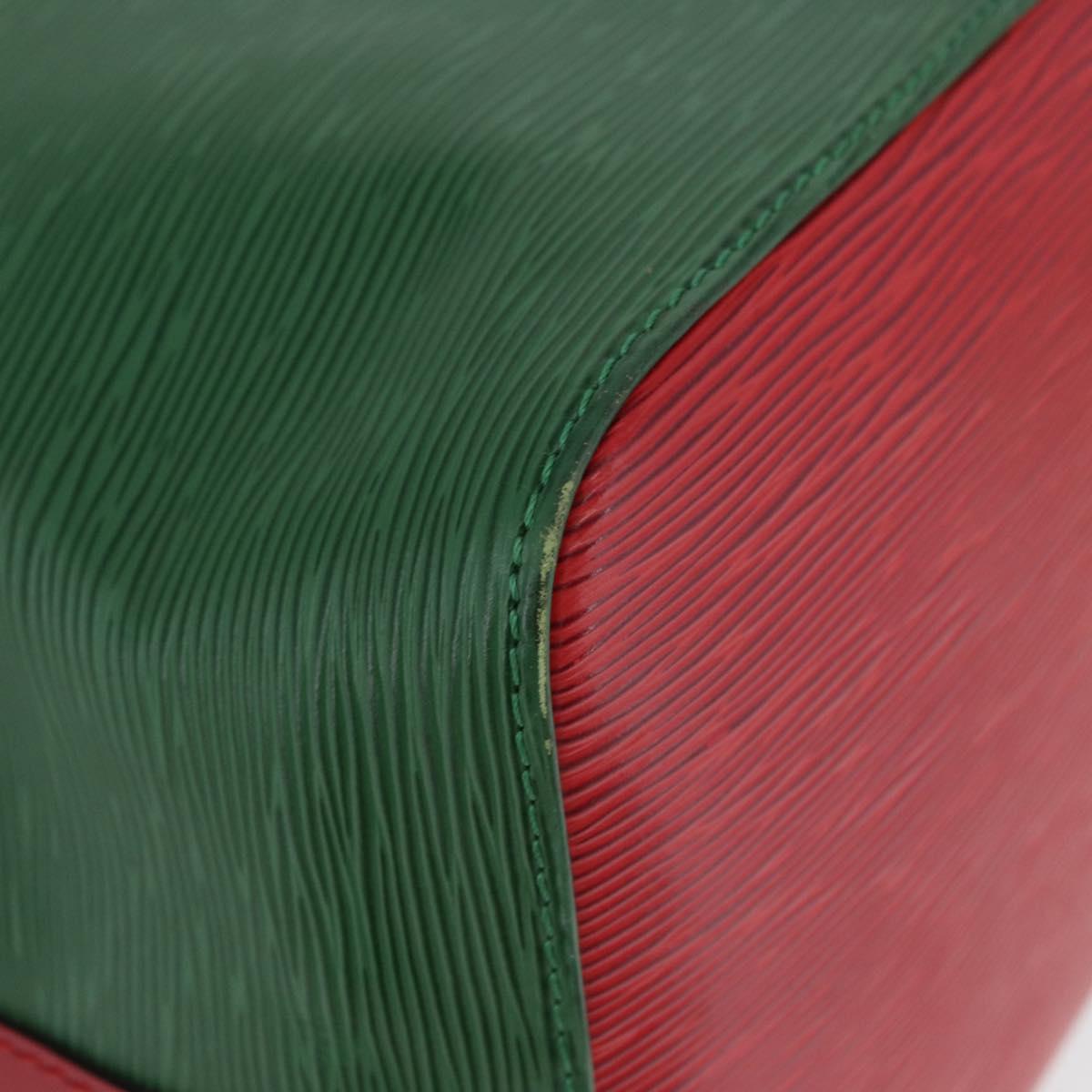 LOUIS VUITTON Epi Petit Noe Shoulder Bag Bicolor Green Red LV Auth 172535A