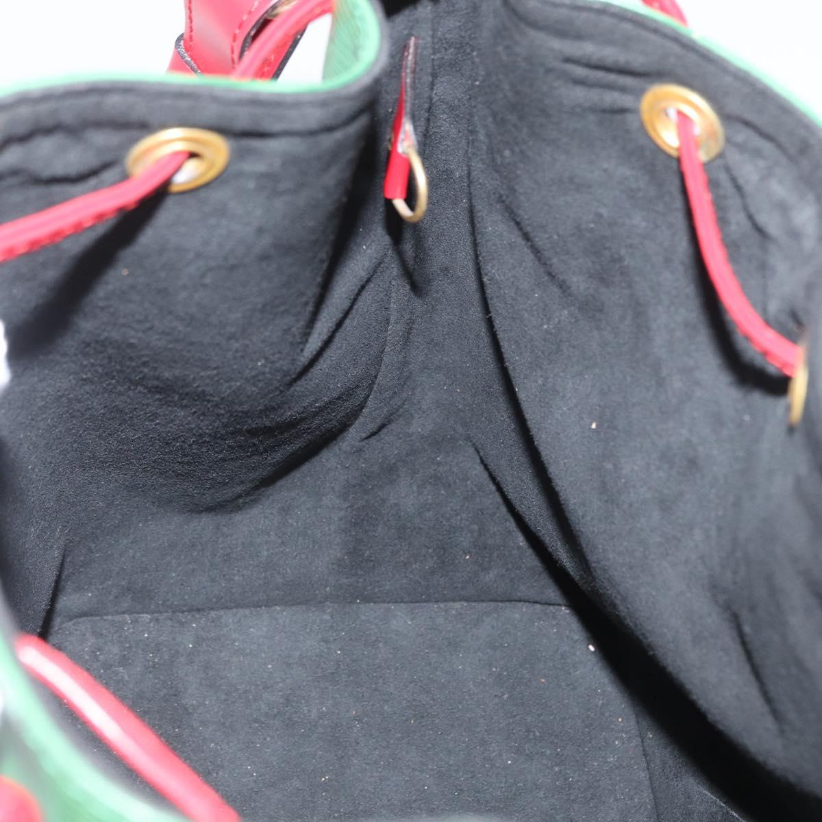 LOUIS VUITTON Epi Petit Noe Shoulder Bag Bicolor Green Red LV Auth 172535A