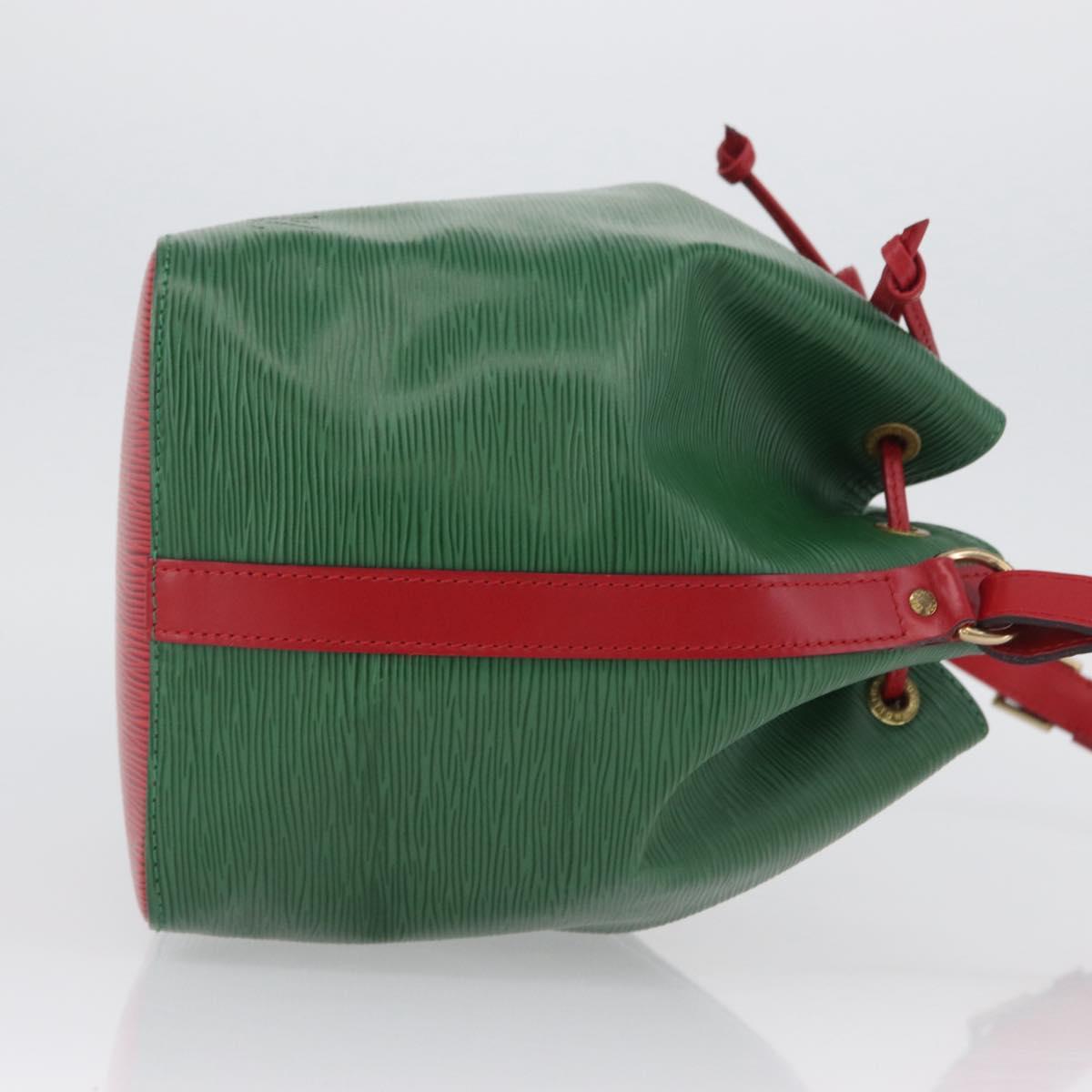 LOUIS VUITTON Epi Petit Noe Shoulder Bag Bicolor Green Red LV Auth 172535A