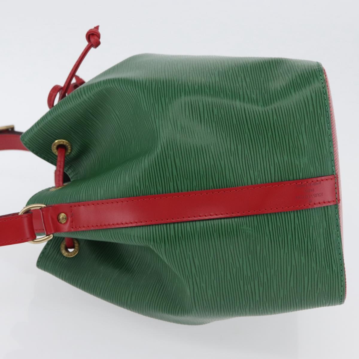 LOUIS VUITTON Epi Petit Noe Shoulder Bag Bicolor Green Red LV Auth 172535A