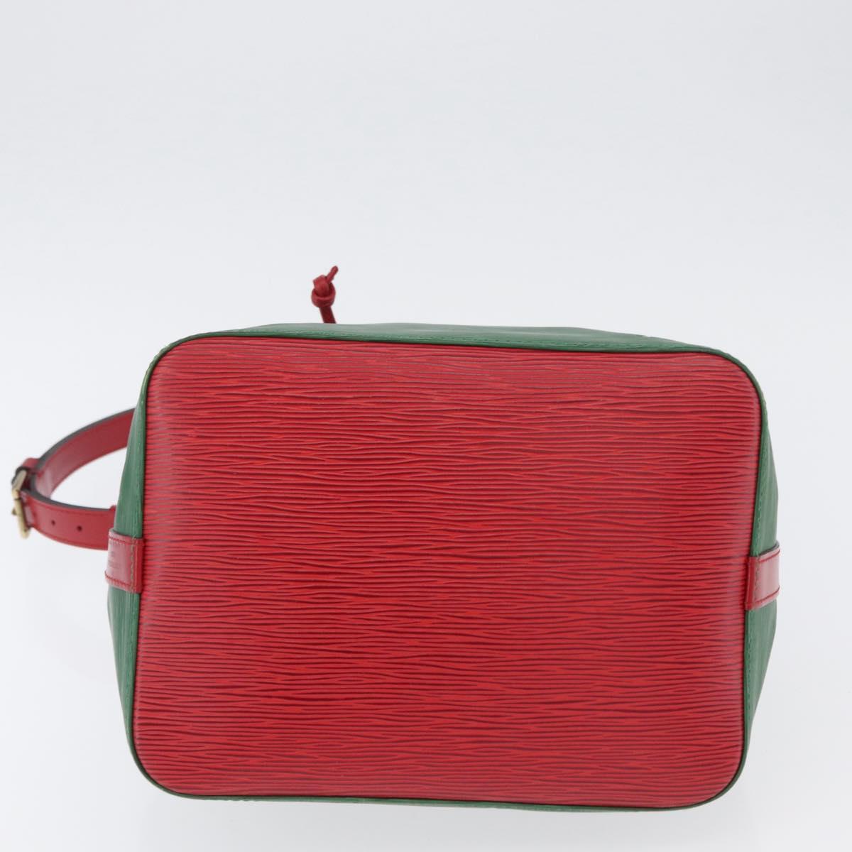 LOUIS VUITTON Epi Petit Noe Shoulder Bag Bicolor Green Red LV Auth 172535A