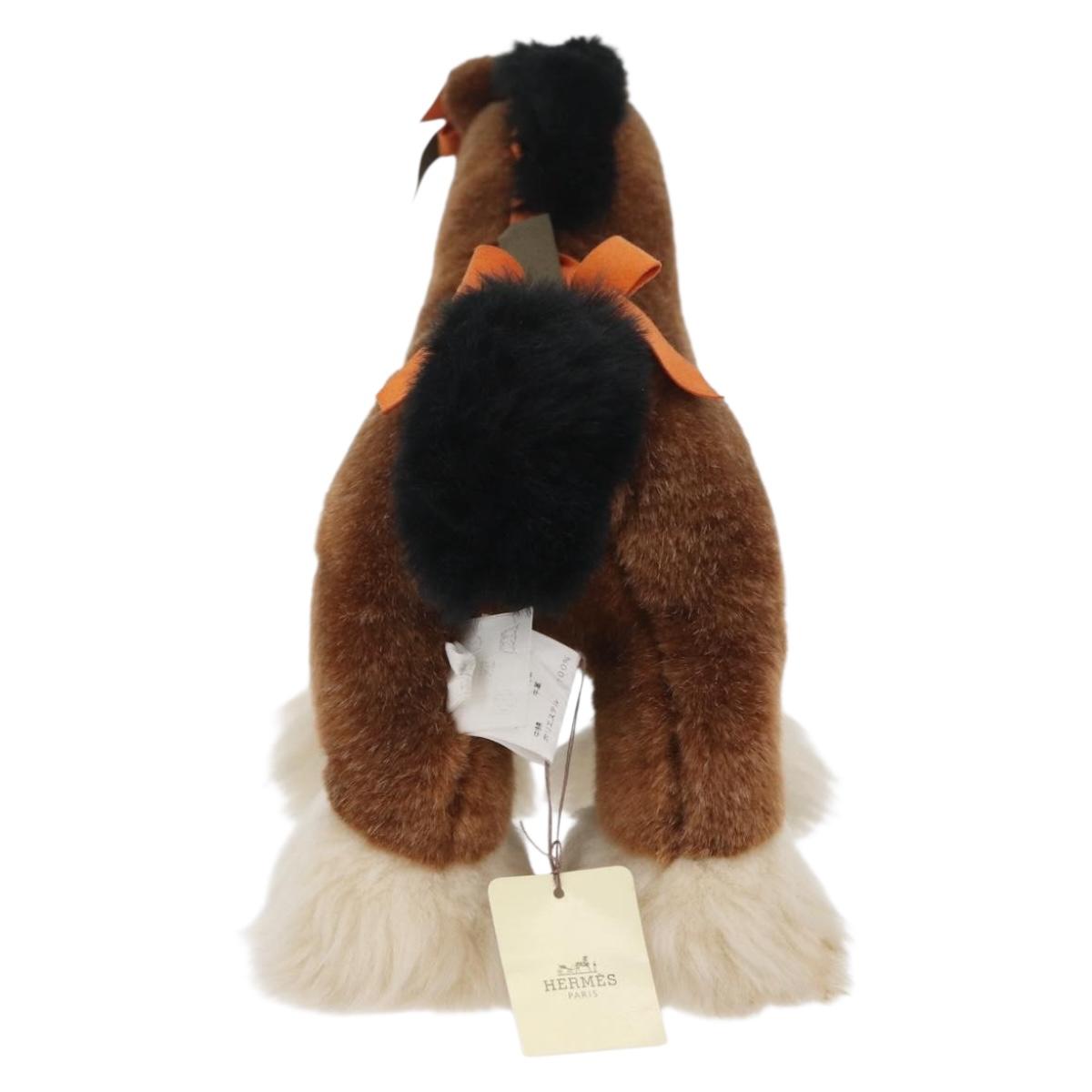 HERMES Elmy PM Stuffed polyester Brown Auth 172537M