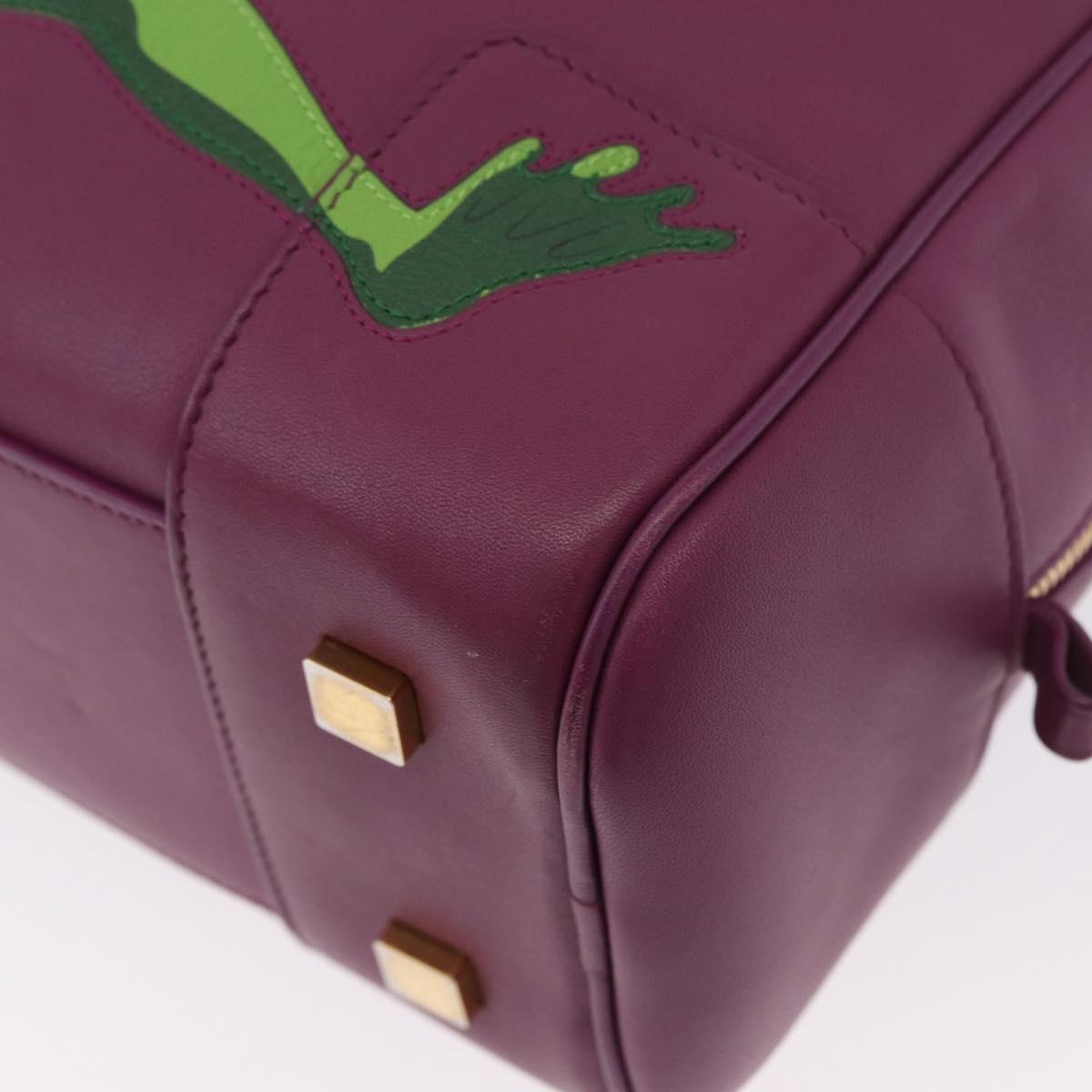 LOEWE Anagram Studio Ghibli Americana 28 Bag Leather 2way Purple Auth 172539SM