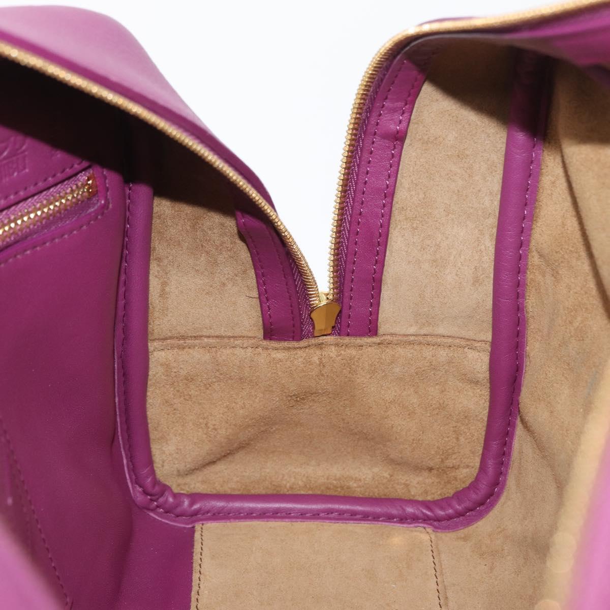 LOEWE Anagram Studio Ghibli Americana 28 Bag Leather 2way Purple Auth 172539SM
