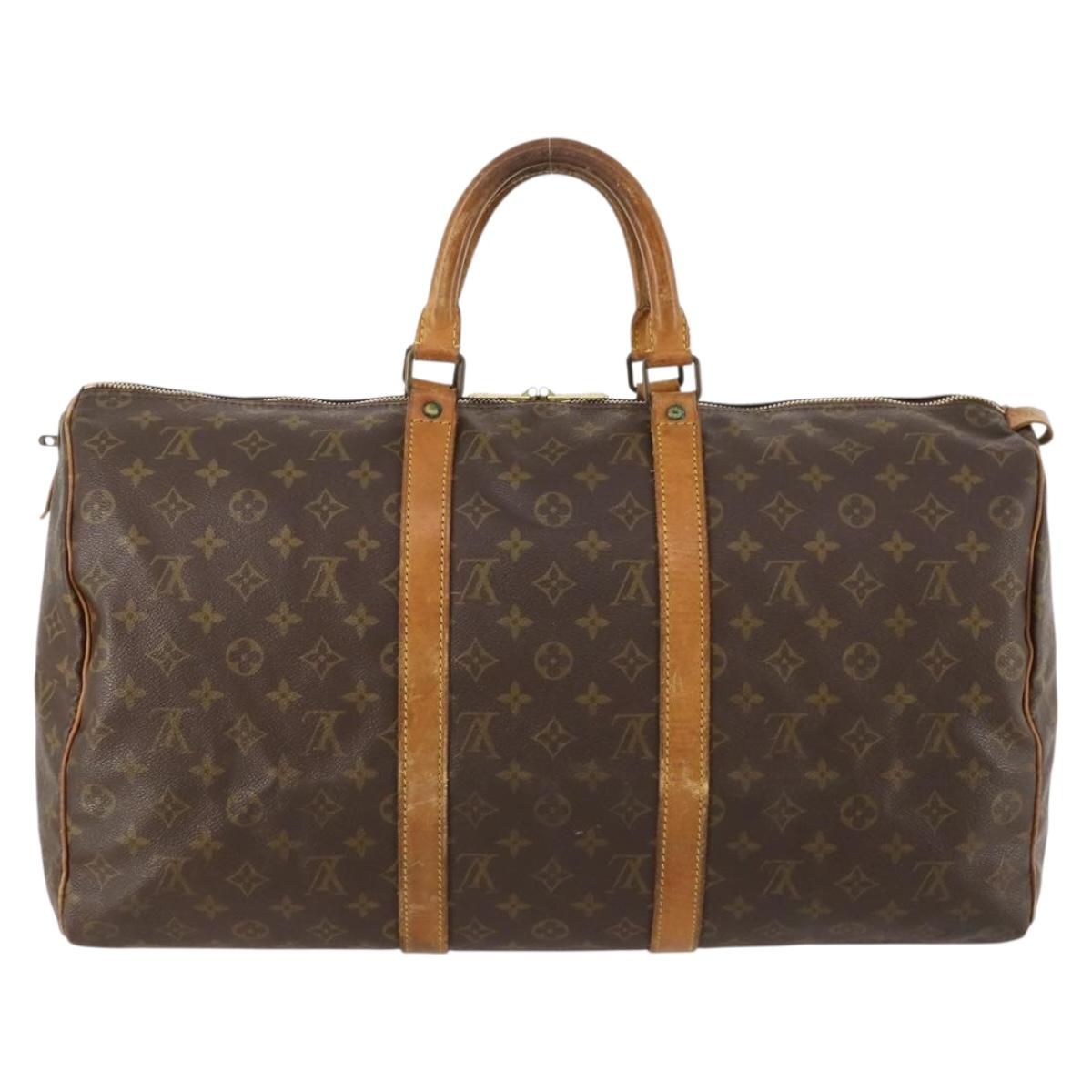 LOUIS VUITTON Monogram Keepall 50 Boston Bag M41426 LV Auth 172549