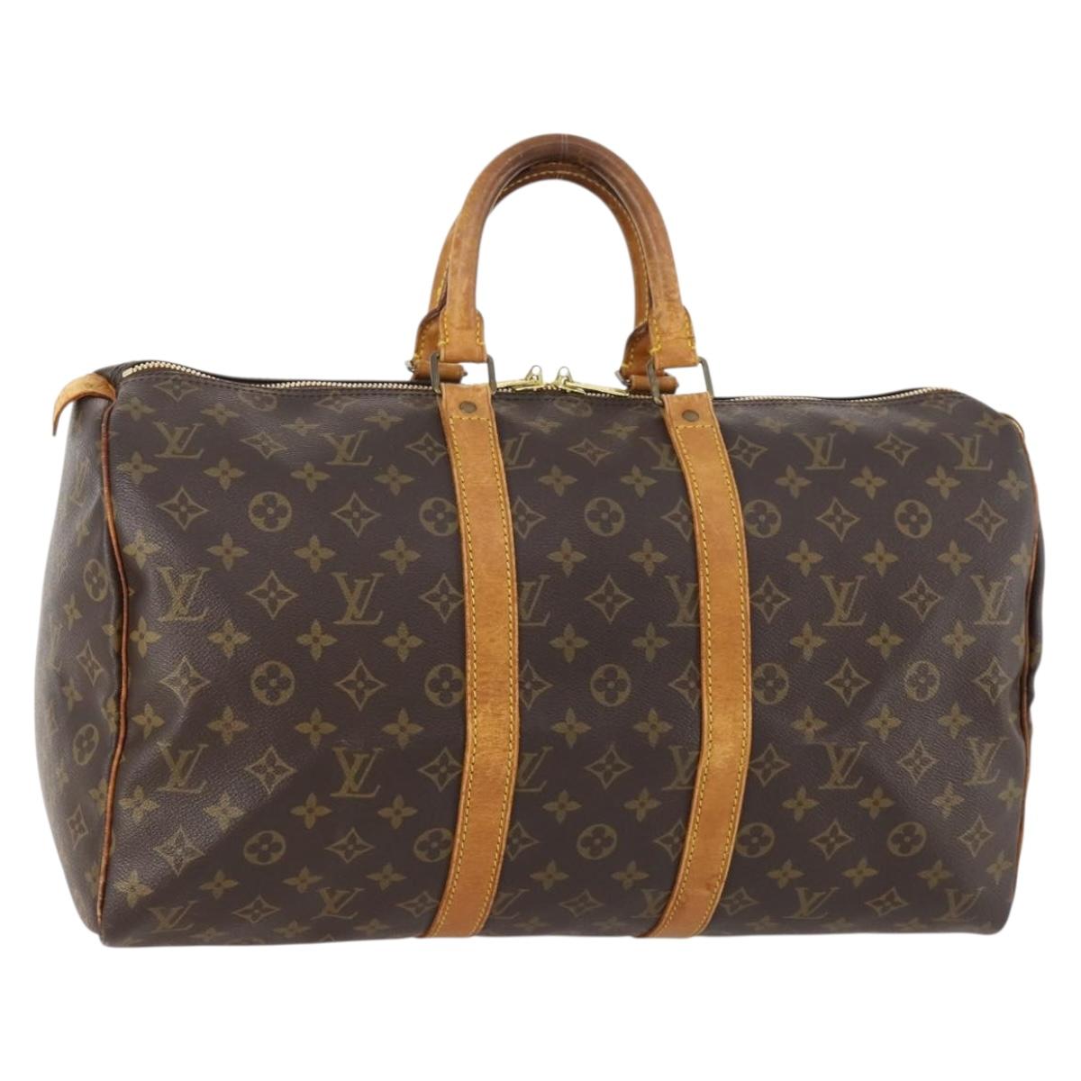 LOUIS VUITTON Monogram Keepall 45 Boston Bag M41428 LV Auth 172550
