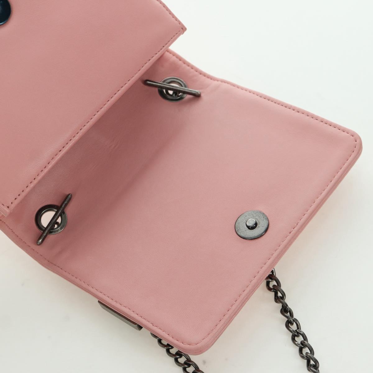 CHANEL Matelasse Lego Boy Chain Shoulder Bag Lamb Skin Pink CC Auth 172559SAM