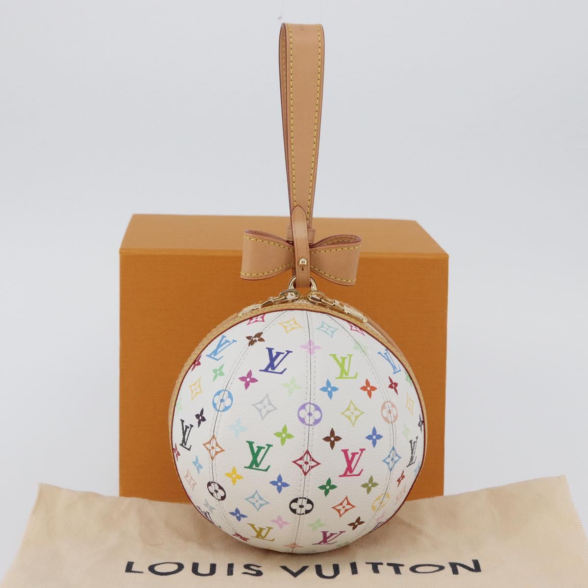 LOUIS VUITTON Monogram Multicolor LV x TM Rolling Bag White M13710 Auth 172562SM