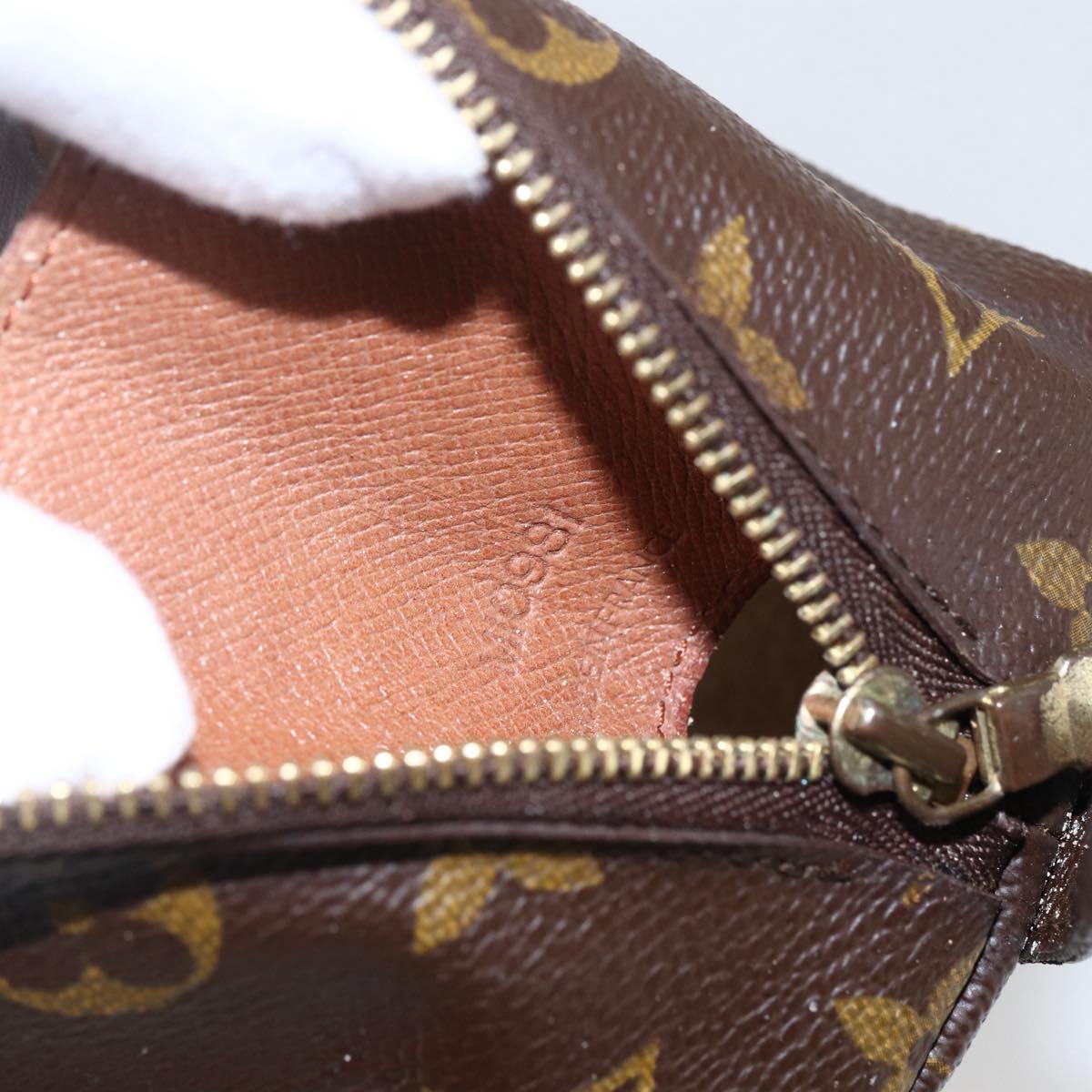 LOUIS VUITTON Monogram Trousse Demi Ronde Cosmetic Pouch M47520 LV Auth 172583