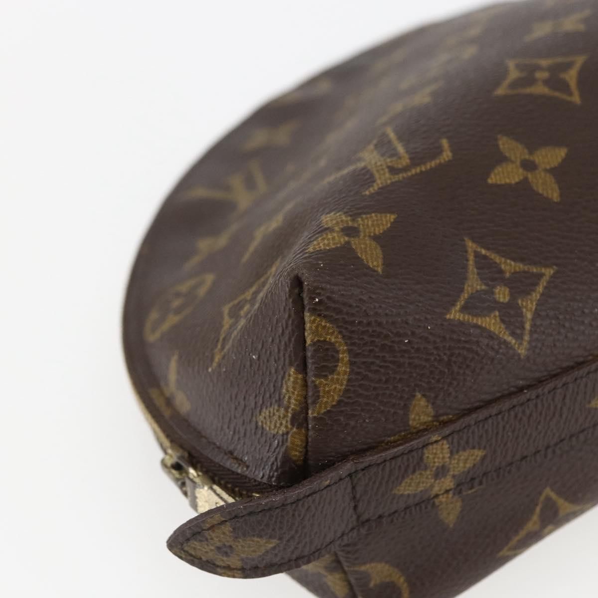 LOUIS VUITTON Monogram Trousse Demi Ronde Cosmetic Pouch M47520 LV Auth 172583