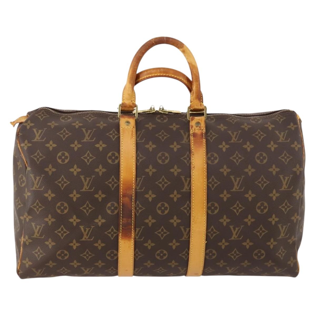 LOUIS VUITTON Monogram Keepall 45 Boston Bag M41428 LV Auth 172601