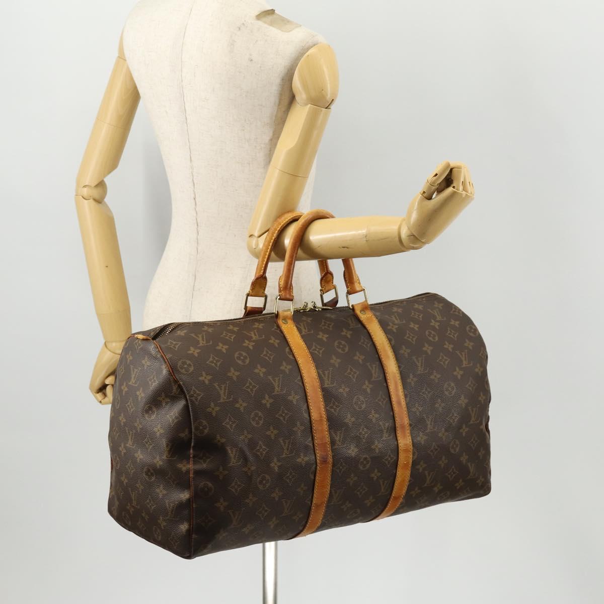LOUIS VUITTON Monogram Keepall 50 Boston Bag M41426 LV Auth 172614
