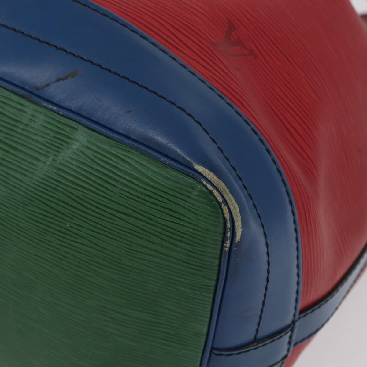 LOUIS VUITTON Epi Noe Shoulder Bag Tricolor Red Blue M44084 LV Auth 172622