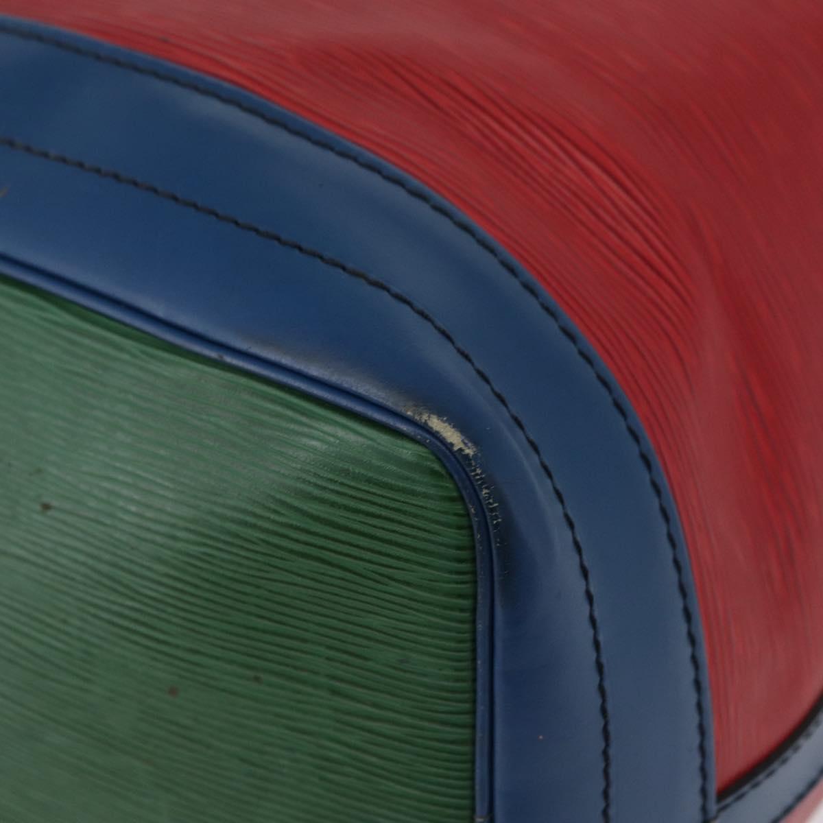 LOUIS VUITTON Epi Noe Shoulder Bag Tricolor Red Blue M44084 LV Auth 172622