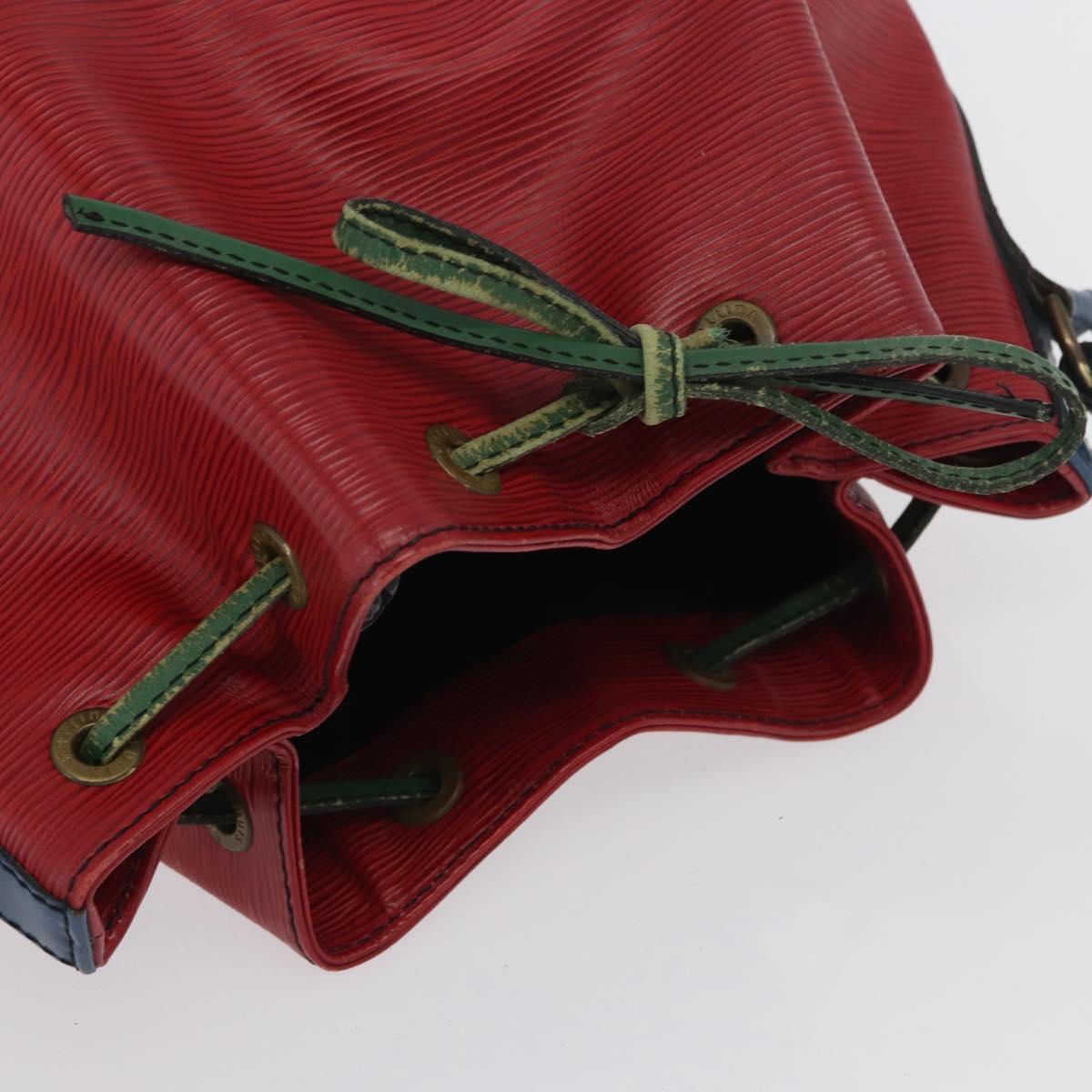 LOUIS VUITTON Epi Noe Shoulder Bag Tricolor Red Blue M44084 LV Auth 172622
