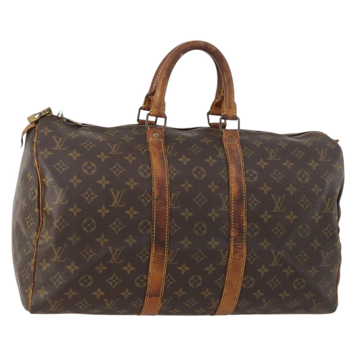 LOUIS VUITTON Monogram Keepall 45 Boston Bag M41428 LV Auth 172630