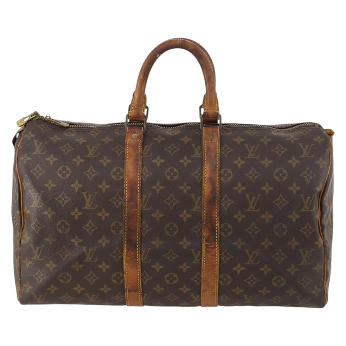 LOUIS VUITTON Monogram Keepall 45 Boston Bag M41428 LV Auth 172630