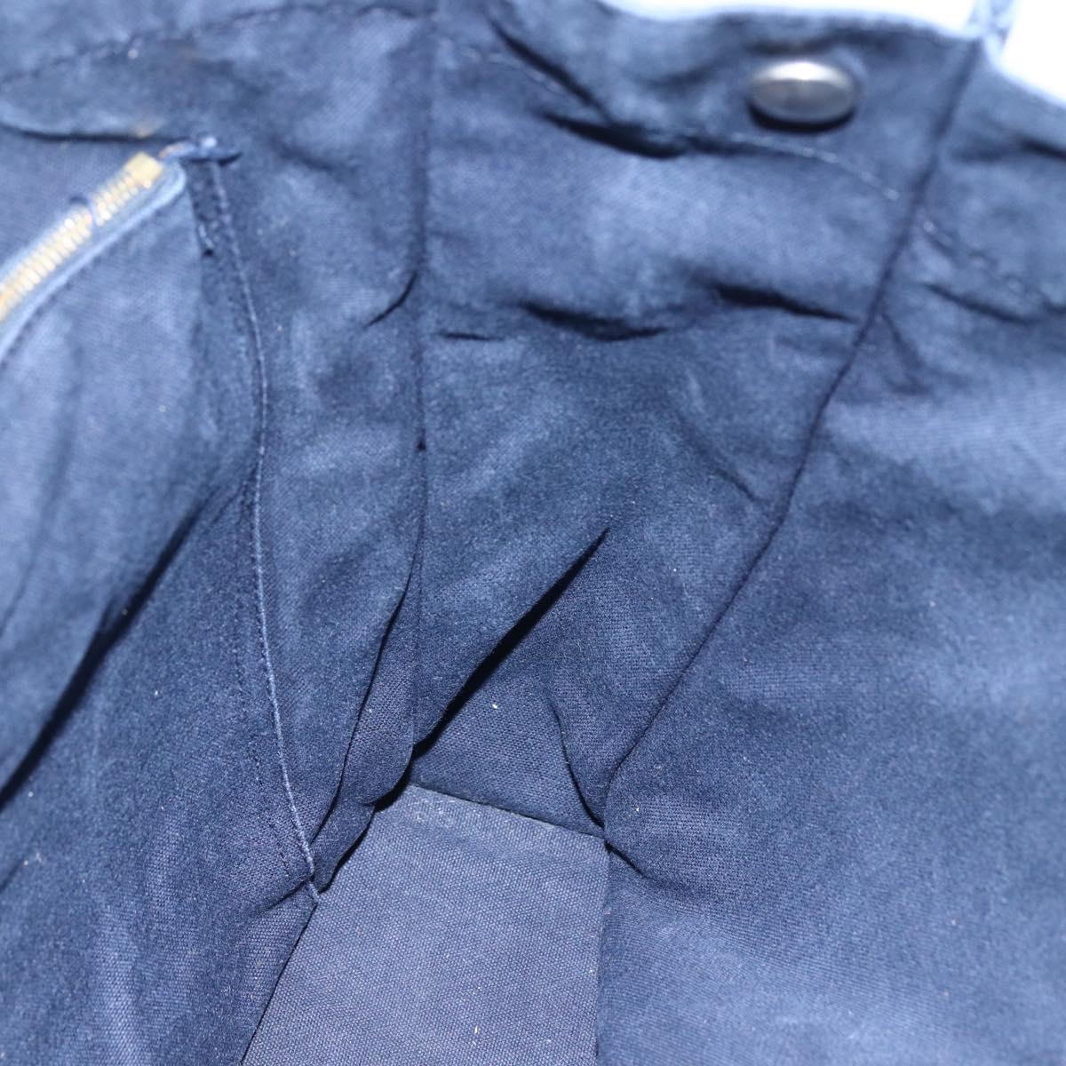 HERMES Fourre Tout MM Hand Bag Canvas Navy Auth 172631