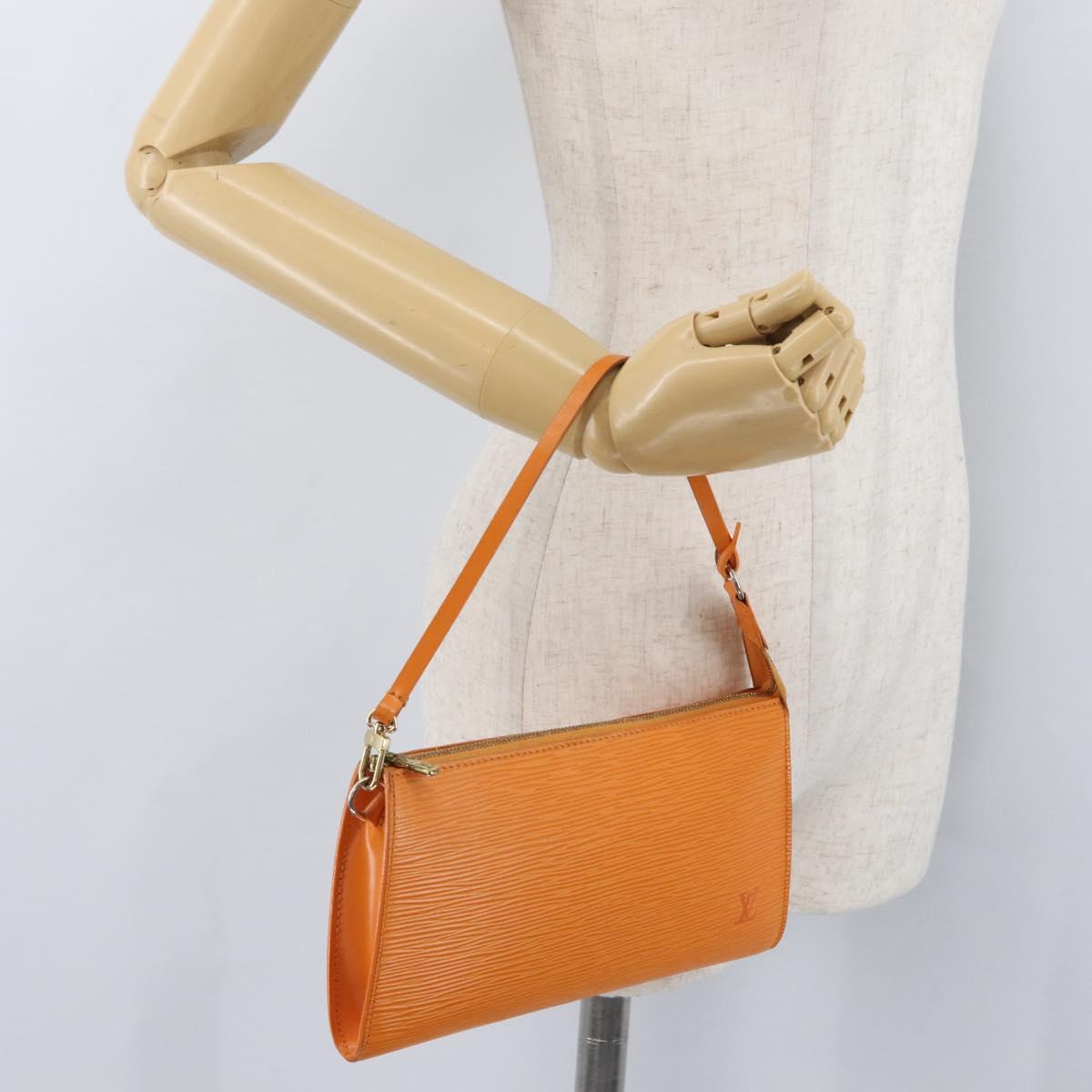 LOUIS VUITTON Epi Pochette Accessoires Pouch Orange Mandarin M5294H Auth 172673