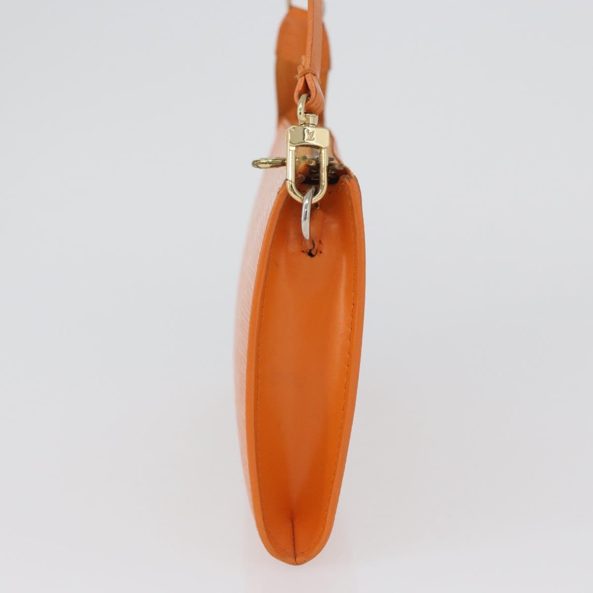 LOUIS VUITTON Epi Pochette Accessoires Pouch Orange Mandarin M5294H Auth 172673