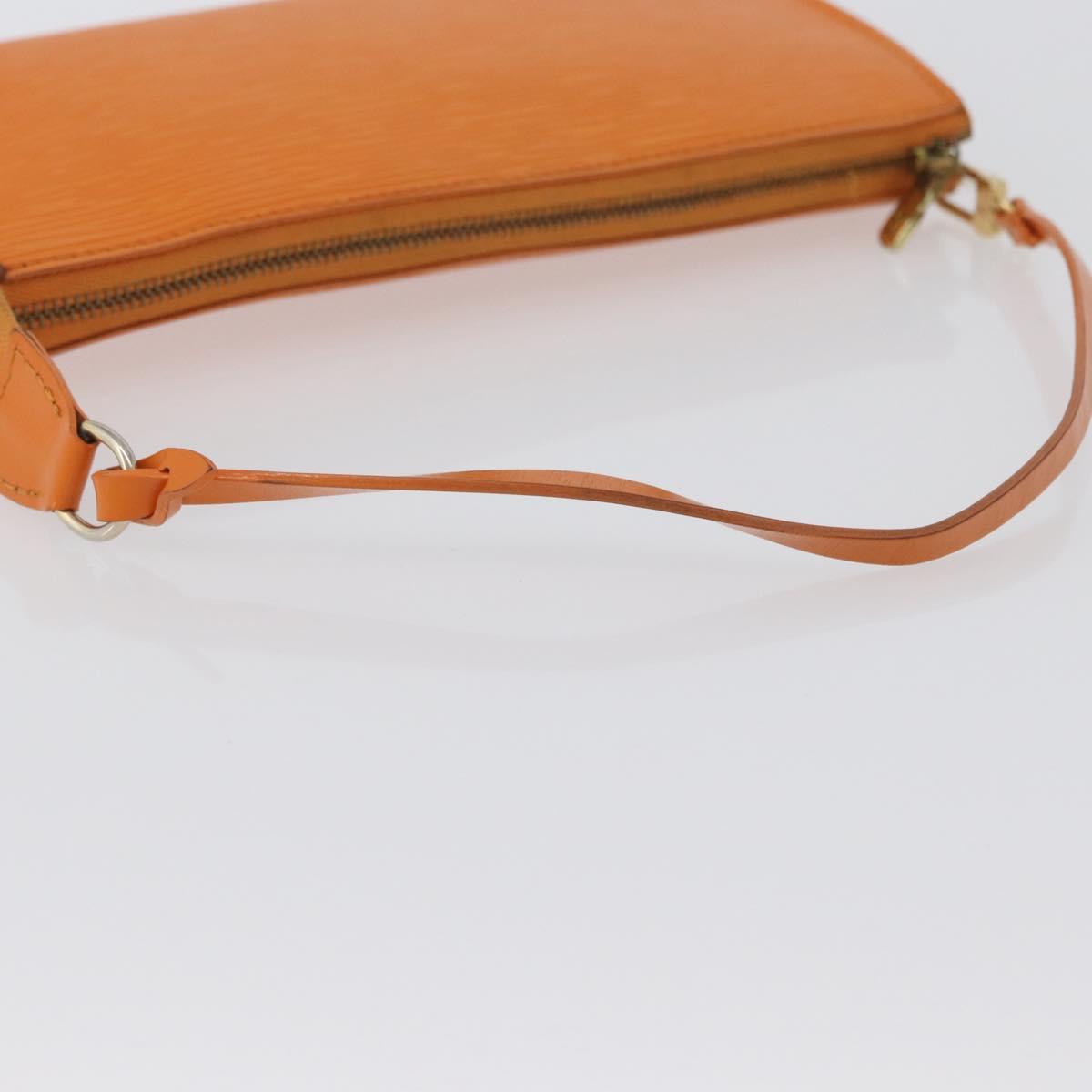 LOUIS VUITTON Epi Pochette Accessoires Pouch Orange Mandarin M5294H Auth 172673
