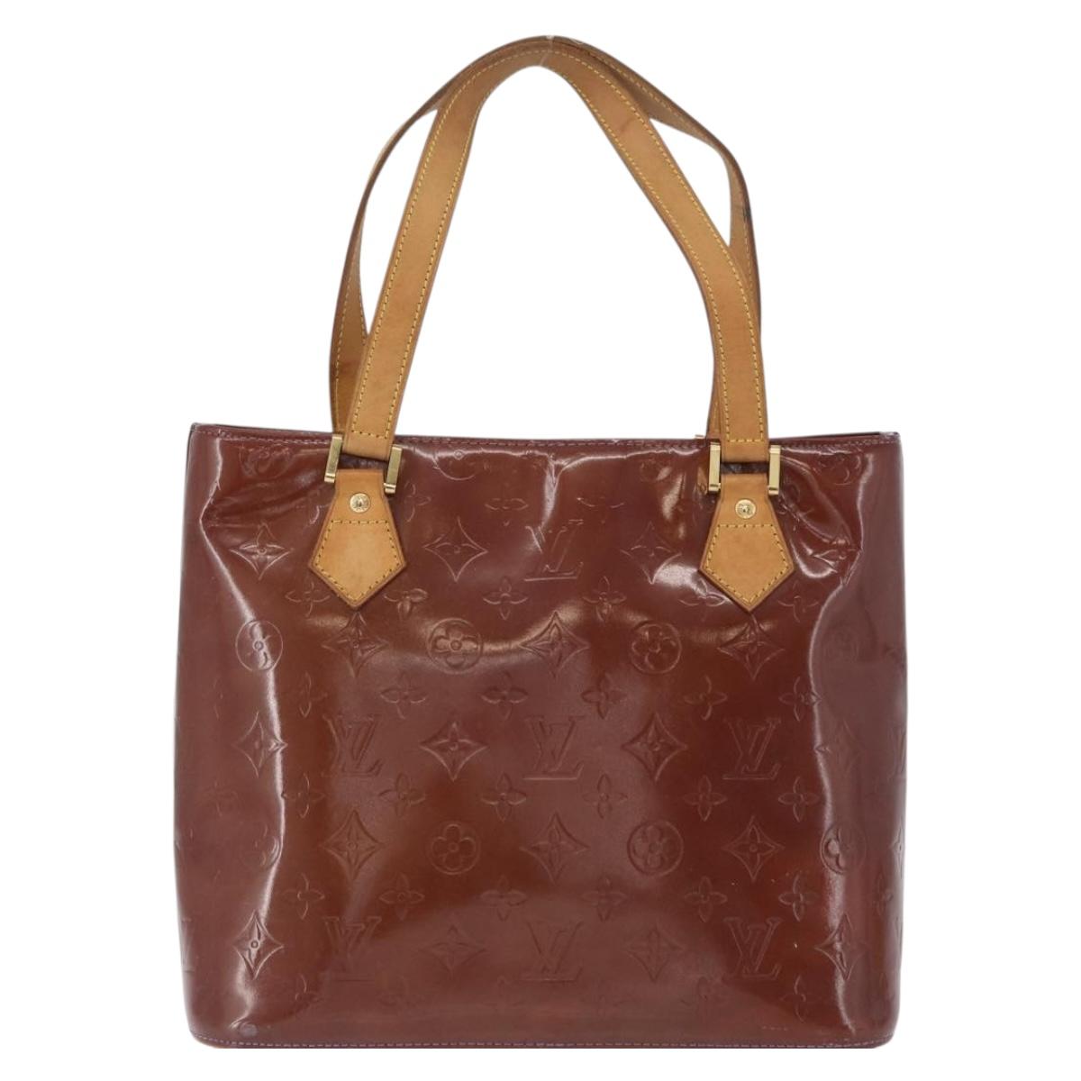 LOUIS VUITTON Monogram Vernis Houston Hand Bag Purple Viole M91093 Auth 172677