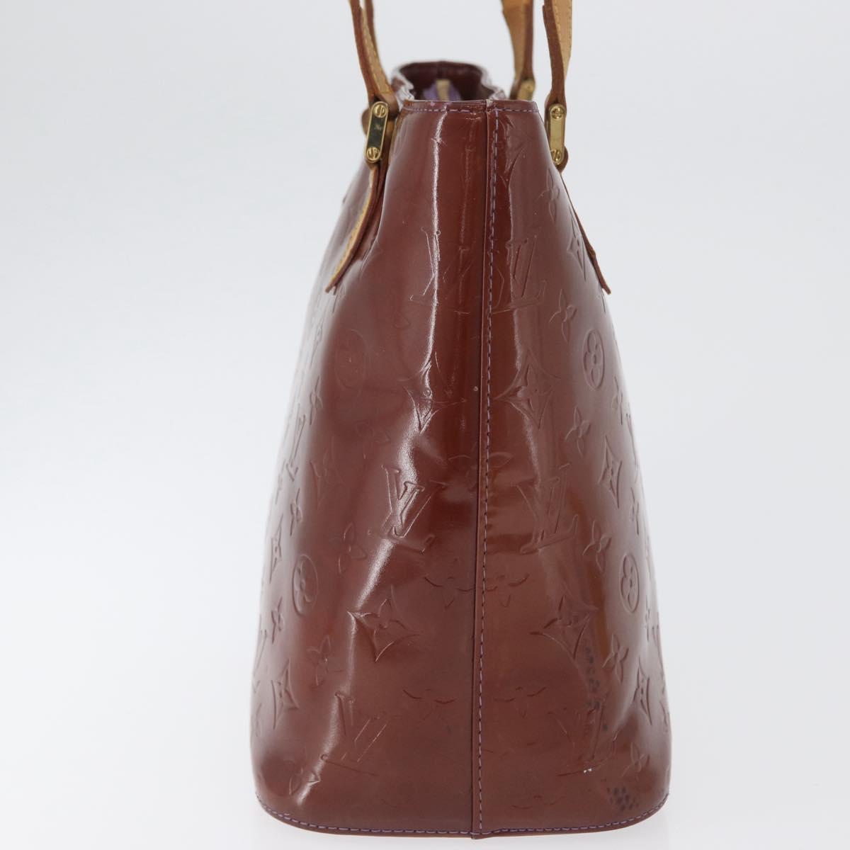 LOUIS VUITTON Monogram Vernis Houston Hand Bag Purple Viole M91093 Auth 172677