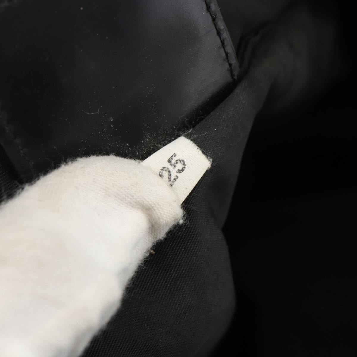 PRADA Shoulder Bag Nylon Black Silver Auth 172683