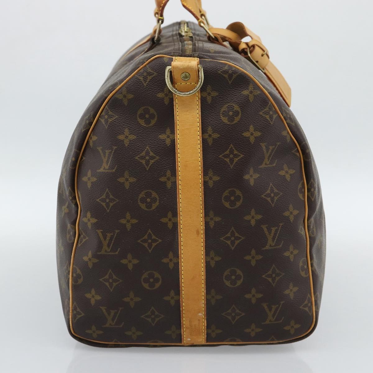 LOUIS VUITTON Monogram Keepall Bandouliere 55 Boston Bag M41414 LV Auth 172687