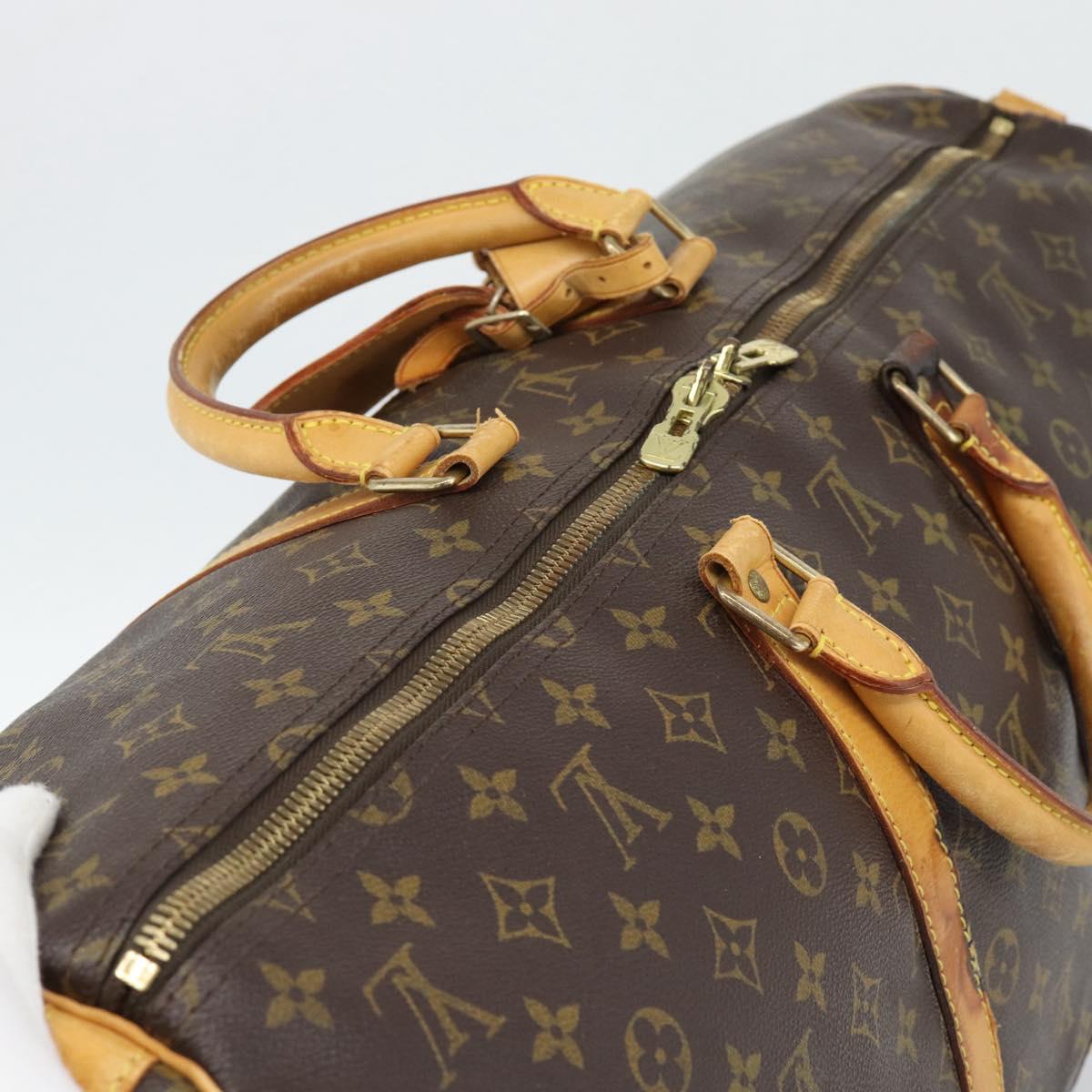 LOUIS VUITTON Monogram Keepall Bandouliere 55 Boston Bag M41414 LV Auth 172687