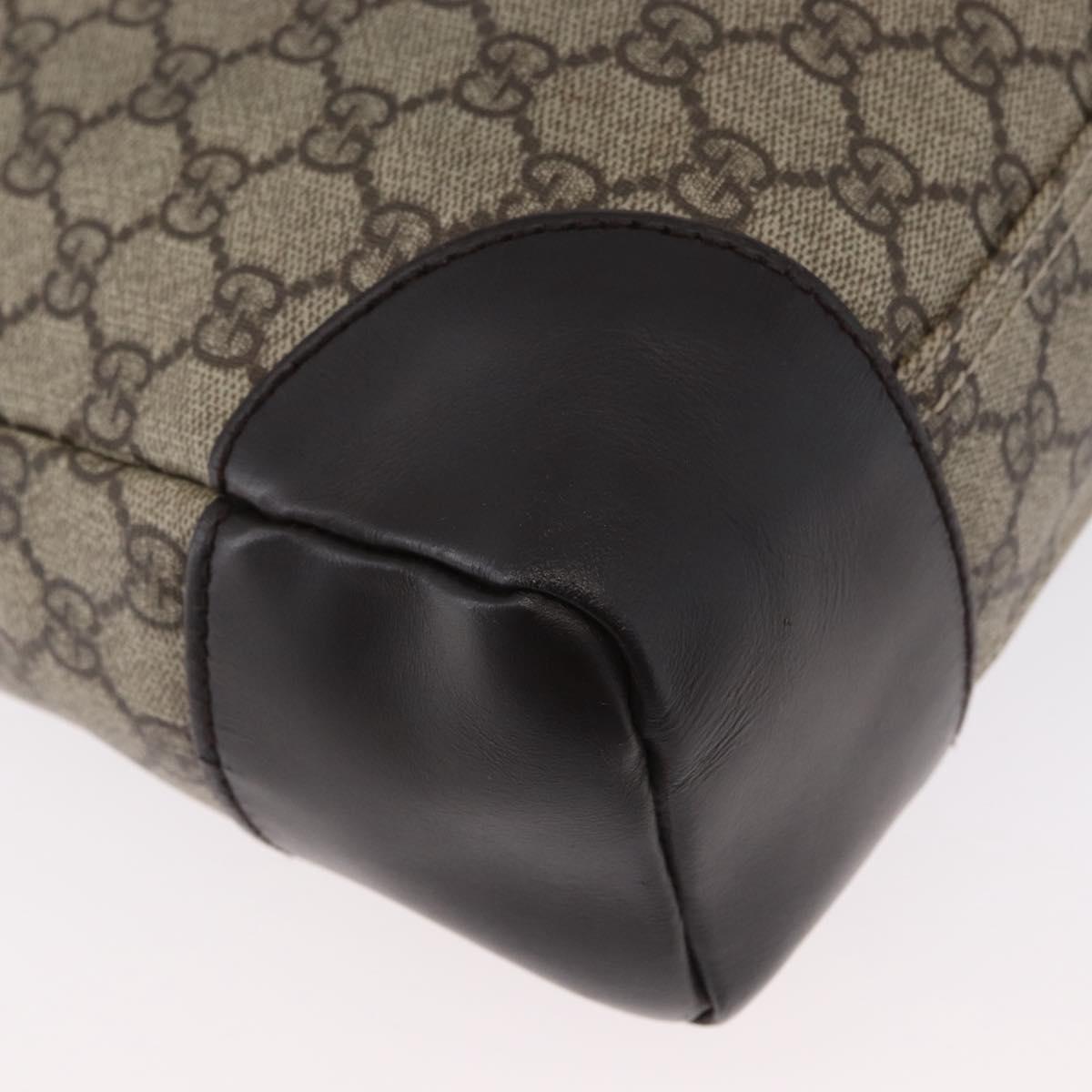 GUCCI GG Canvas Shoulder Bag PVC Beige Silver 110054 Auth 172689