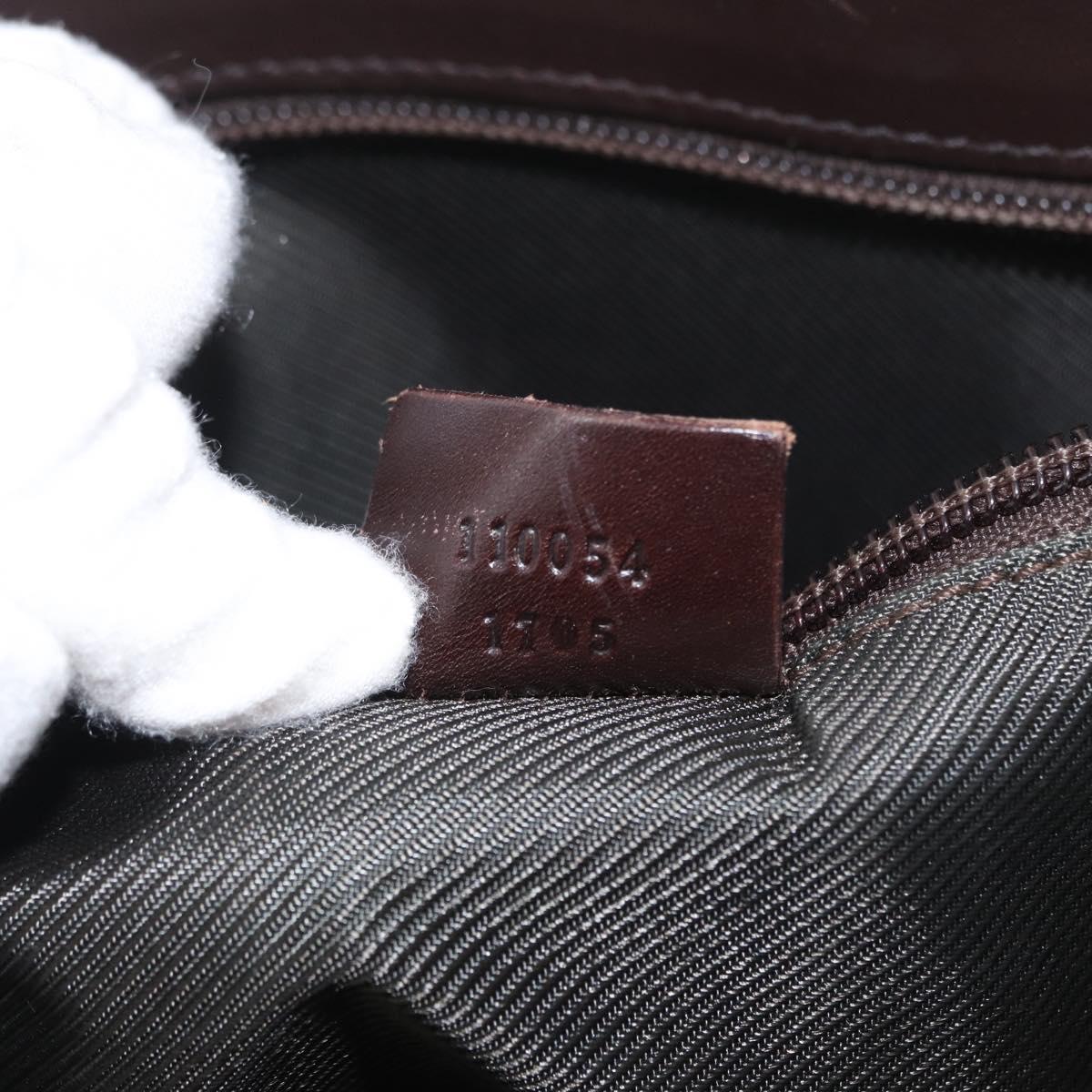 GUCCI GG Canvas Shoulder Bag PVC Beige Silver 110054 Auth 172689