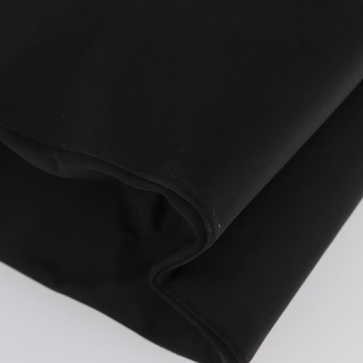 Christian Dior Tote Bag Nylon Black Silver Auth 172694