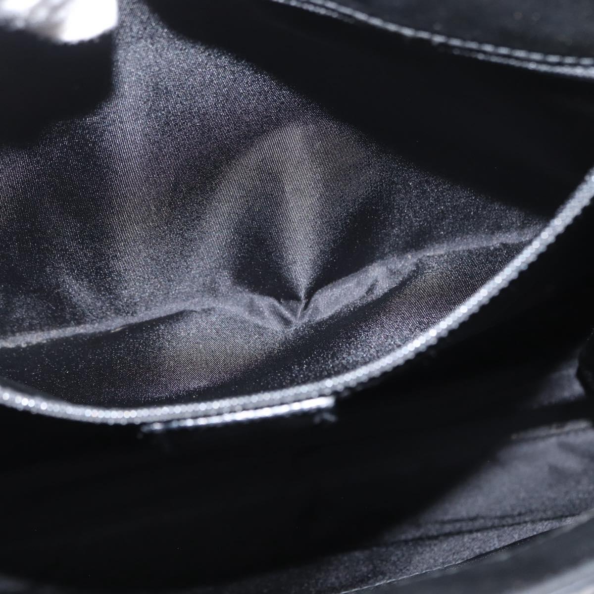 Christian Dior Tote Bag Nylon Black Silver Auth 172694