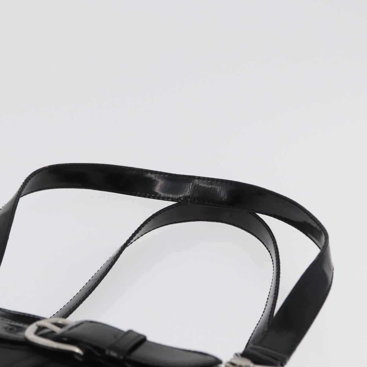 Christian Dior Tote Bag Nylon Black Silver Auth 172694