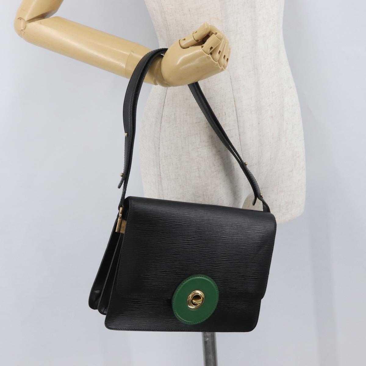 LOUIS VUITTON Epi Free Run Shoulder Bag Black M52402 LV Auth 172698