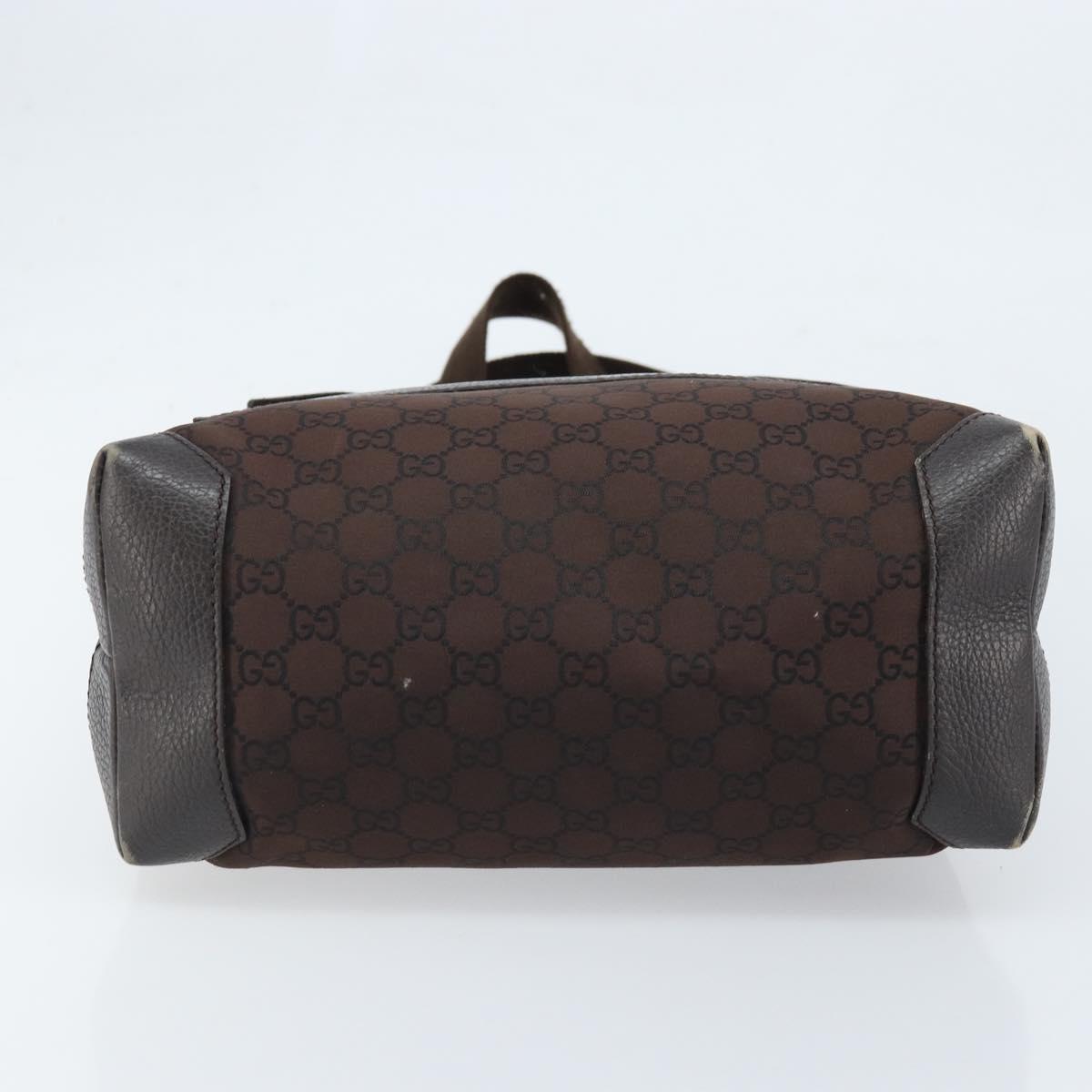 GUCCI GG Canvas Tote Bag Brown Silver 180450 Auth 172731