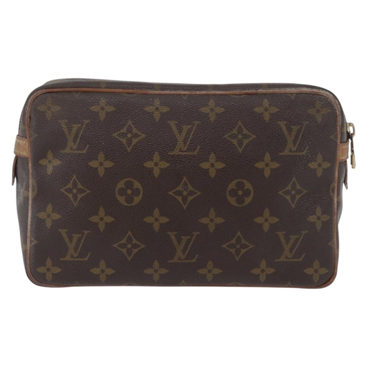 LOUIS VUITTON Monogram Compiegne 23 Clutch Bag M51847 LV Auth 172739