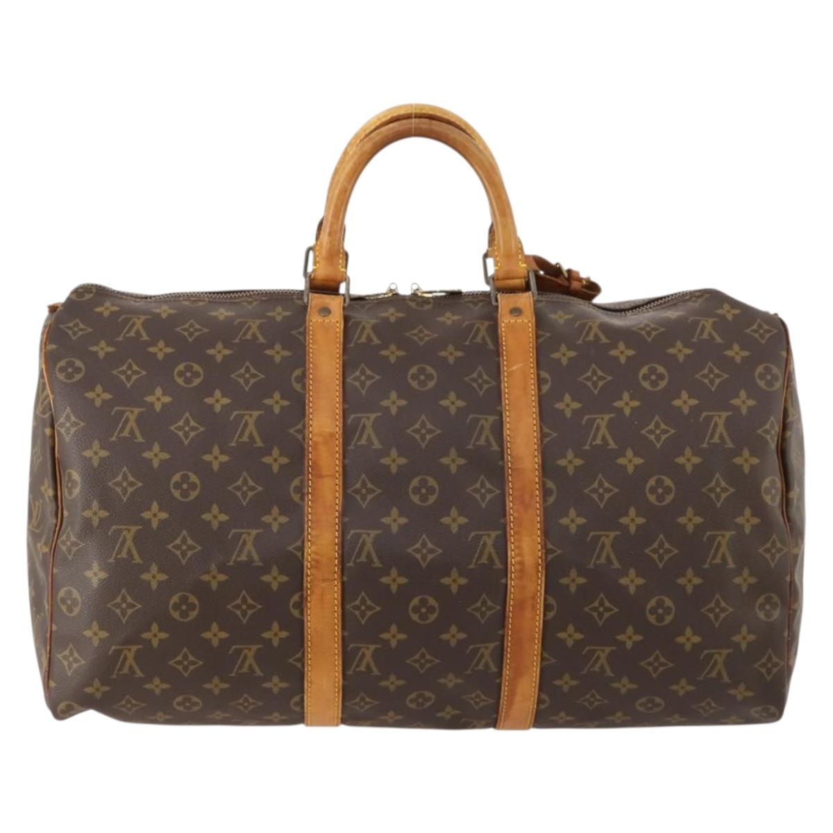 LOUIS VUITTON Monogram Keepall 50 Boston Bag M41426 LV Auth 172759