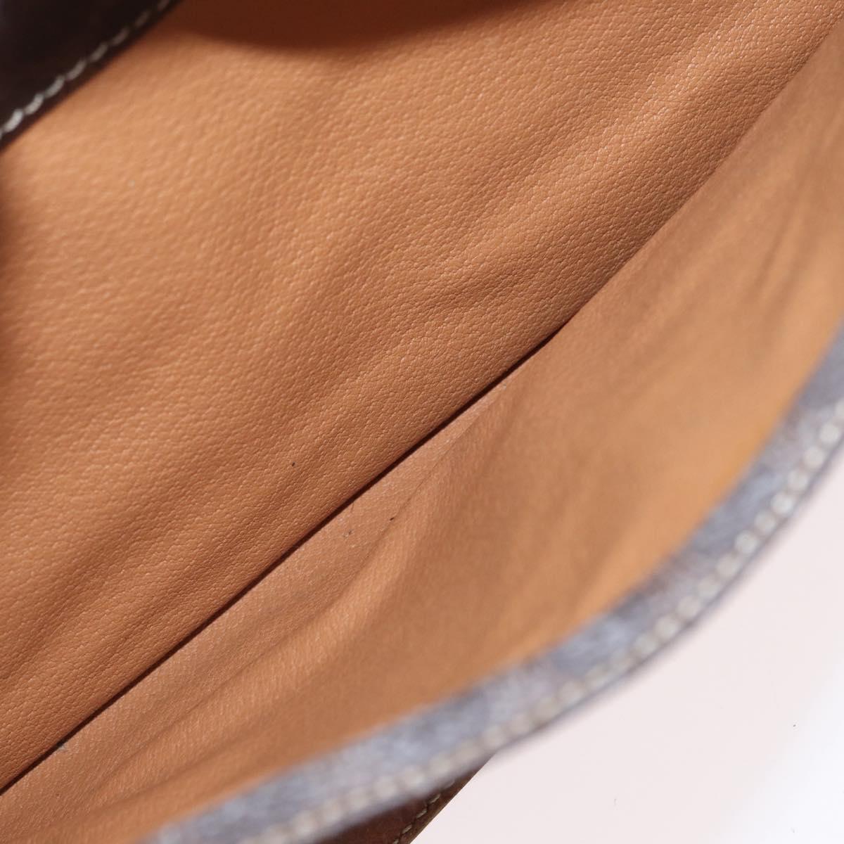 CELINE Macadam Canvas Hand Bag PVC Leather Brown Gold Auth 172767