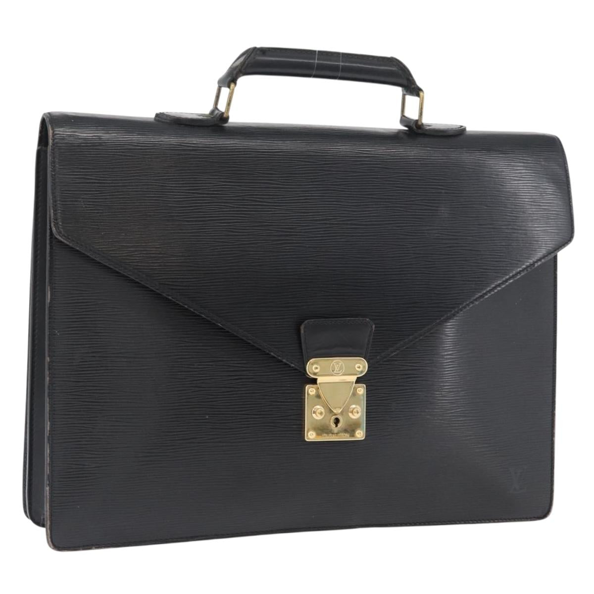 LOUIS VUITTON Epi Serviette Conseiller Briefcase Black M54422 LV Auth 172775