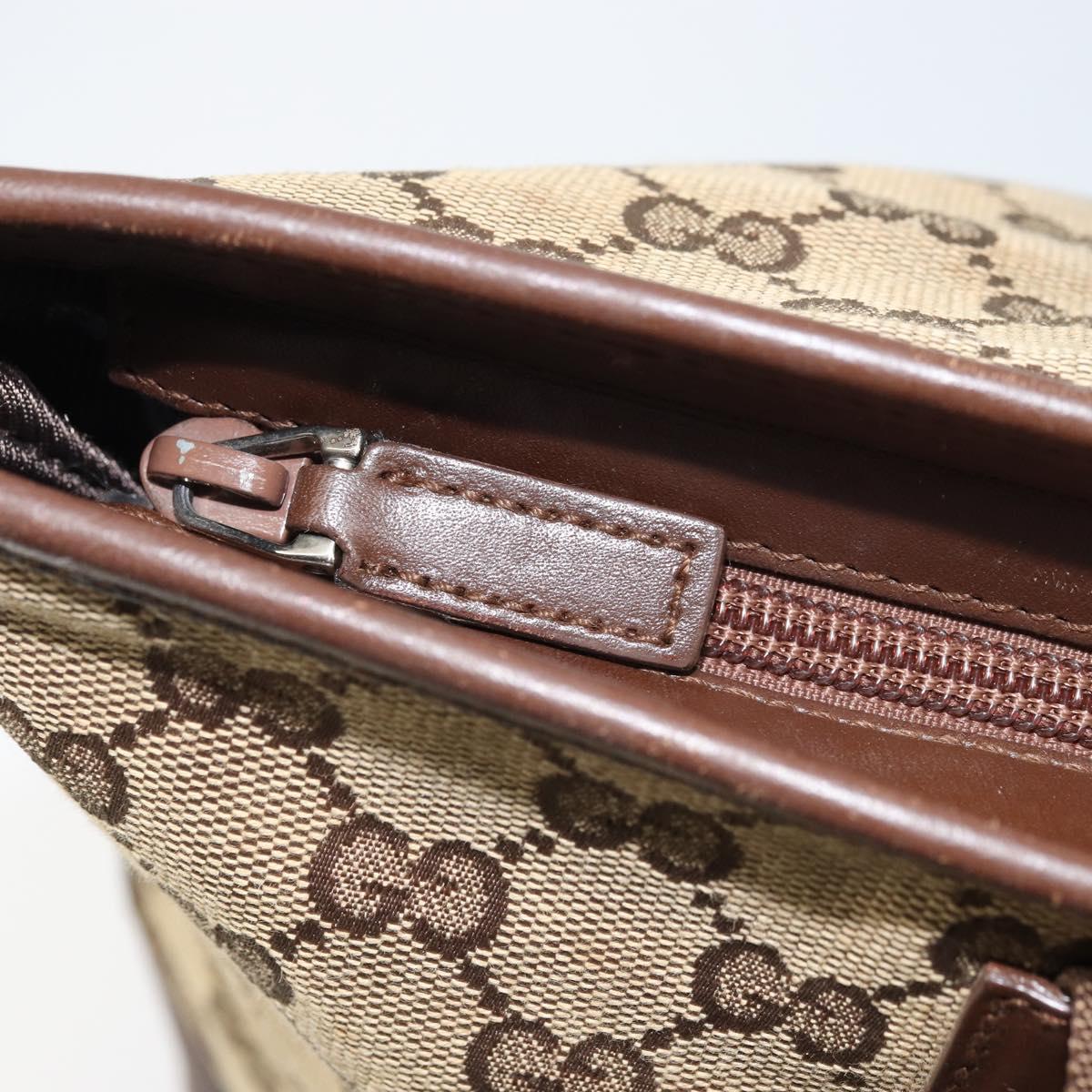 GUCCI GG Canvas Tote Bag Beige Silver 019 0426 3444 Auth 172788
