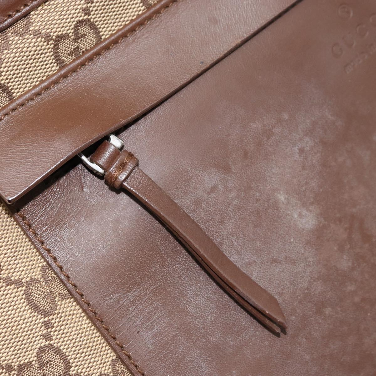 GUCCI GG Canvas Tote Bag Beige Silver 019 0426 3444 Auth 172788