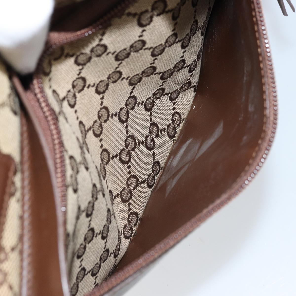 GUCCI GG Canvas Tote Bag Beige Silver 019 0426 3444 Auth 172788