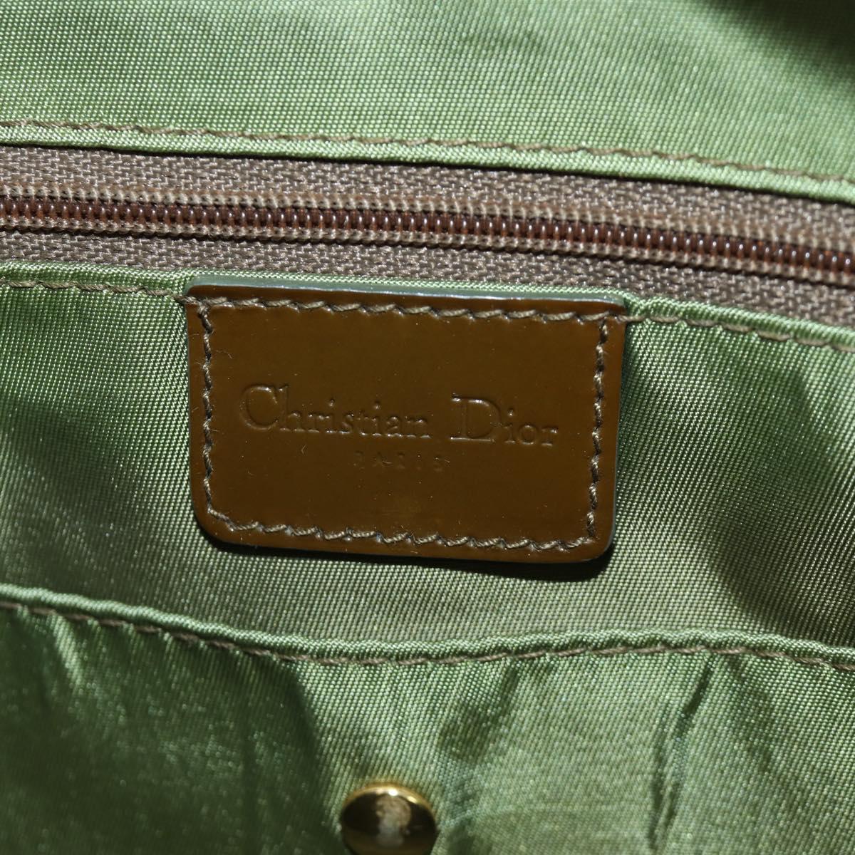 Christian Dior Double Saddle Camouflage Bag Leather Green Gold Auth 172789SAV