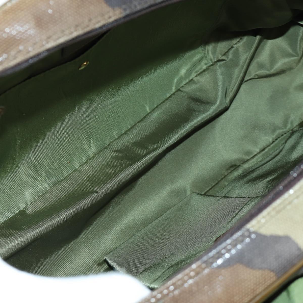 Christian Dior Double Saddle Camouflage Bag Leather Green Gold Auth 172789SAV