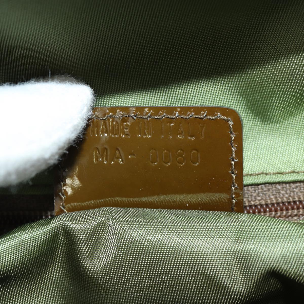 Christian Dior Double Saddle Camouflage Bag Leather Green Gold Auth 172789SAV