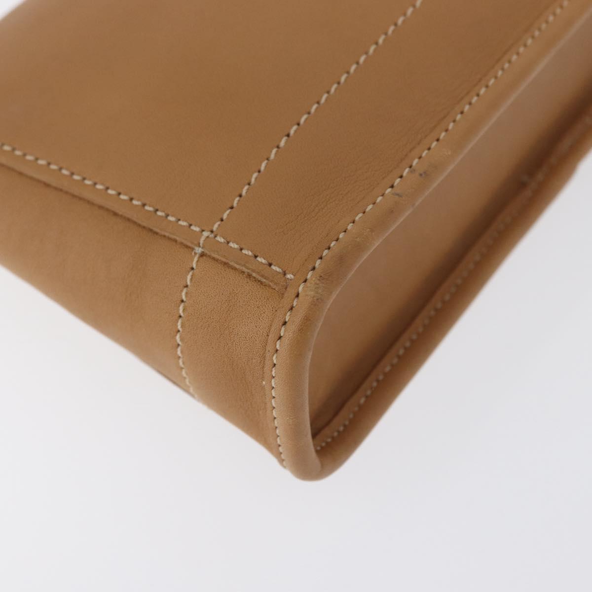 Coach Hand Pouch PVC Beige Gold Auth 172805